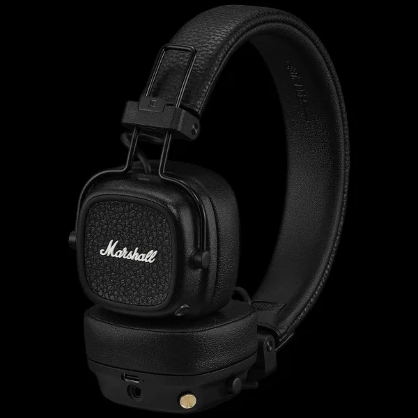 Marshall Major V Bluetooth Headphone with Mic (Upto 100 Hours Playback, On Ear, Black)
