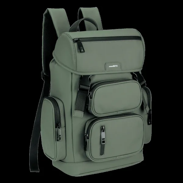 soundREVO Hannover PU Fabric Laptop Backpack for 14 Inch Laptop (10.29 L, Water Resistant, Green)