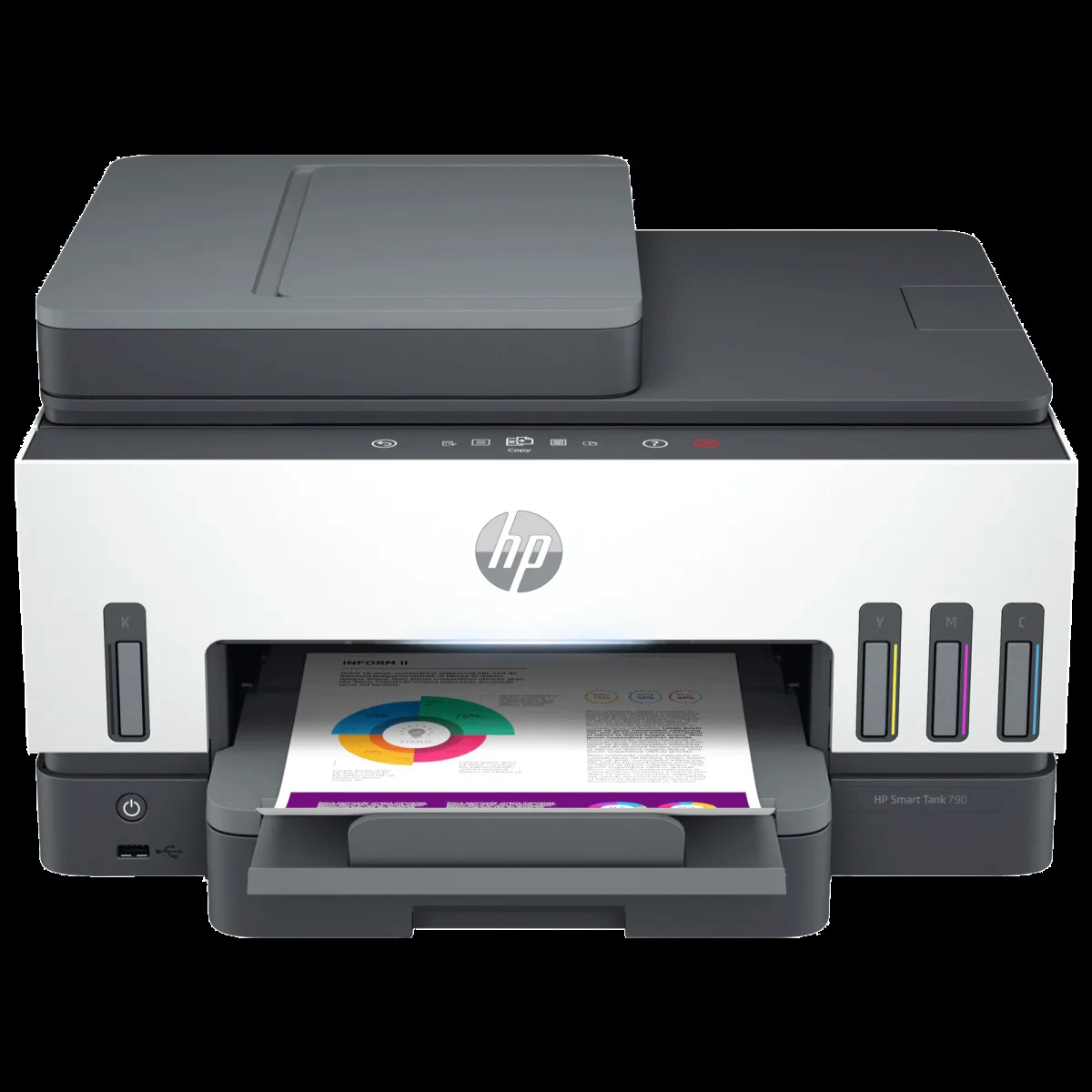 HP Smart Tank 790 All in One Wi-Fi Inkjet Printer with Magic Touch Panel (Auto Document Feeder, Black)