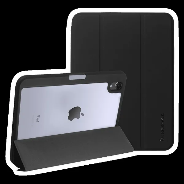 Neopack Delta TPU Flip Cover for Apple iPad (All Gen) (With Pencil Holder, Black)