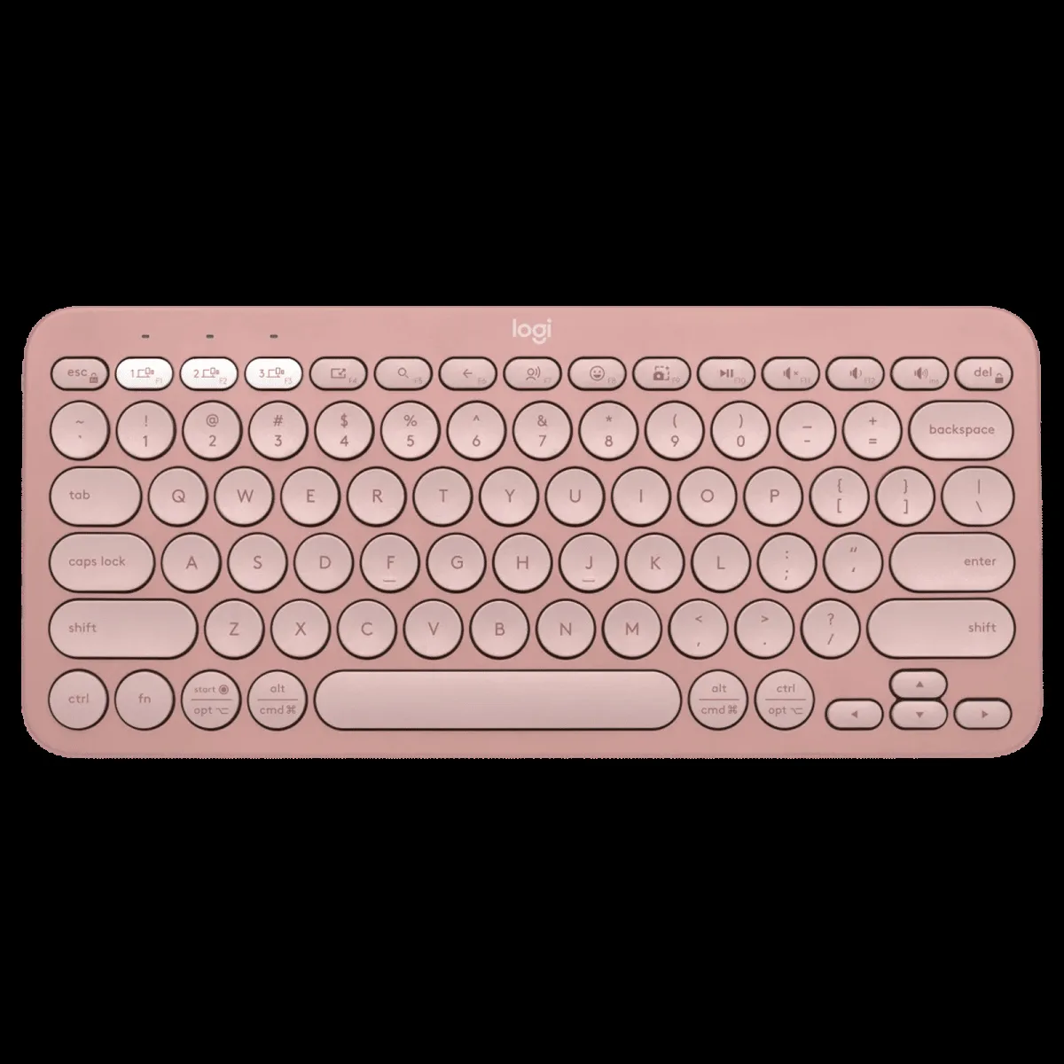 logitech Pebble Keys 2 Bluetooth Wireless Keyboard with Multi Device Pairing (10 Customizable Keys, Tonal Rose)