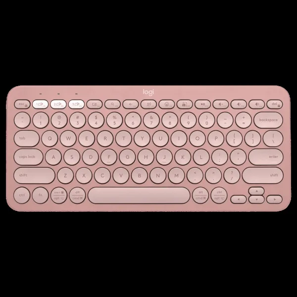 logitech Pebble Keys 2 Bluetooth Wireless Keyboard with Multi Device Pairing (10 Customizable Keys, Tonal Rose)