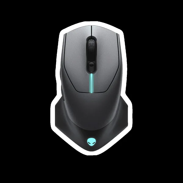 DELL Alienware Rechargeable Wireless Optical Gaming Mouse with Customizable Buttons (16000 dpi, Ergonomic Design, Dark side of the moon)