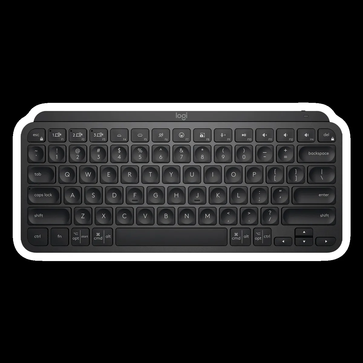 logitech MX Keys Mini Rechargeable Bluetooth Wireless Keyboard with Multi Device Connectivity (Hand Proximity Sensors, Graphite)