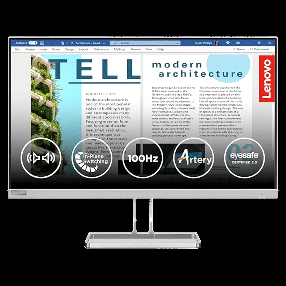 Lenovo L27I-40 68.58 cm (27 inch) Full HD Flat Panel Monitor