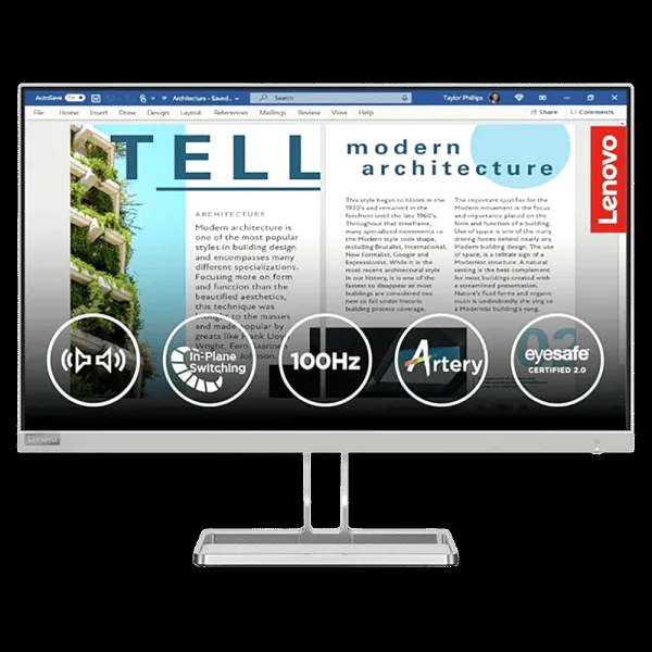 Lenovo L27I-40 68.58 cm (27 inch) Full HD Flat Panel Monitor