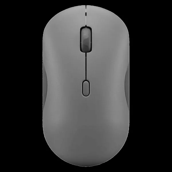 Lenovo 350 Silent Bluetooth 5.3 Wireless Optical Performance Mouse with Customizable Buttons (2400 DPI Adjustable, Full-size Ambidextrous Ergonomic, Luna Grey)