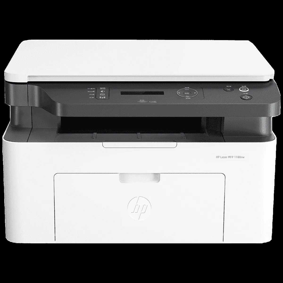 HP Laser MFP 1188NW Multi Function Wi-Fi Monochrome Laser Printer with 2-Line LCD Display (Reliable & Fast Printing, White)