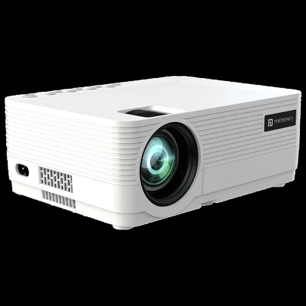 PORTRONICS Beem 420 Full HD LED Projector with Remote (3200 Lumens, Bluetooth, White)