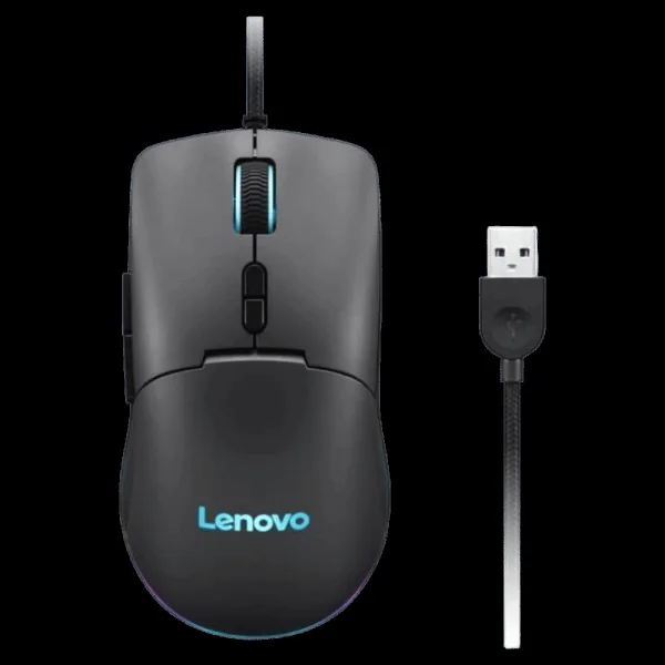 Lenovo M210 Wired RGB Gaming Mouse with 3 Zone RGB Lighting (8000 DPI Adjustable, 4 Levels DPI Switch, Black)