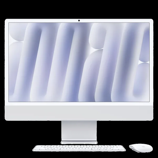 Apple iMac 24 Inch 4.5K Retina Display 2024 (24GB, 512GB, M4 Chip, macOS Sequoia, Silver)