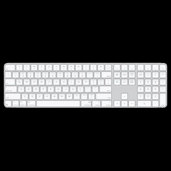 Apple Magic Rechargeable Bluetooth Wireless Keyboard with Dedicated Multimedia Keys (Pair & Charge, White)