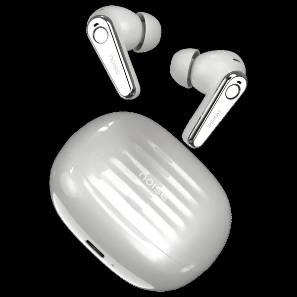 noise Buds X Ultra TWS Earbuds with Active Noise Cancellation (IPX5 Water Resistant, Instacharge, Ivory Grey)