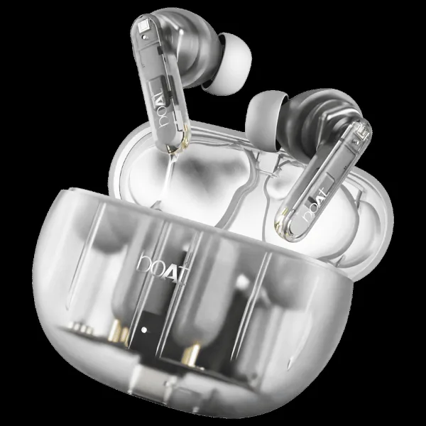 boAt Airdopes 191 ANC TWS Earbuds with Active Noise Cancellation (IPX5 Splash Resistant, 4Mics ENx, Pellucid White)