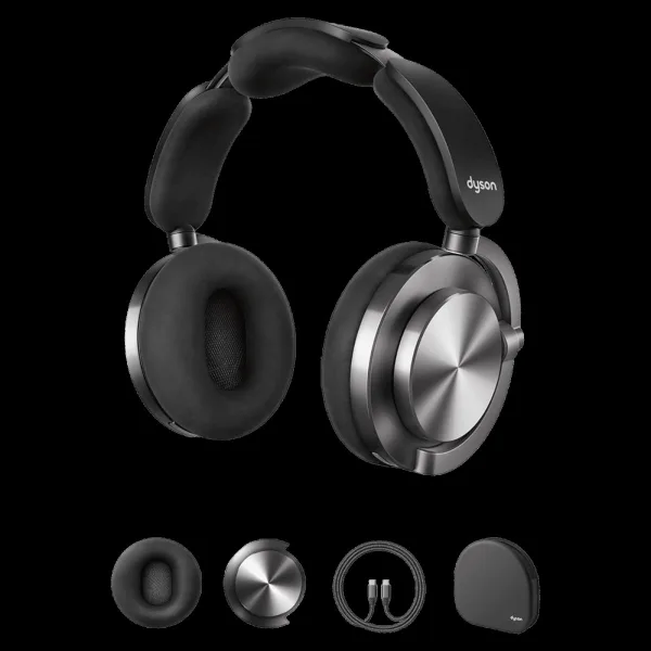 dyson OnTrac Bluetooth Headphone with Mic (Siri Voice Assistant, Over Ear, CNC Black Nickel)