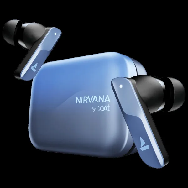 boAt Nirvana X TWS Earbuds with AI Noise Cancellation (IPX5 Water Resistant, Fast Charge, Mist Blue)