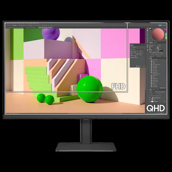 SAMSUNG ViewFinity S6 68.47 cm (27 inch) QHD IPS Panel Height Adjustable Monitor with In-built Speakers