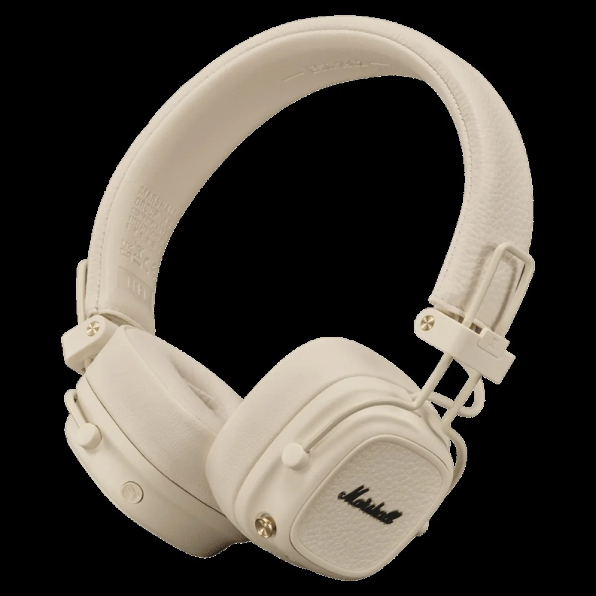 Marshall Major V Bluetooth Headphone with Mic (Upto 100 Hours Playback, On Ear, Cream)