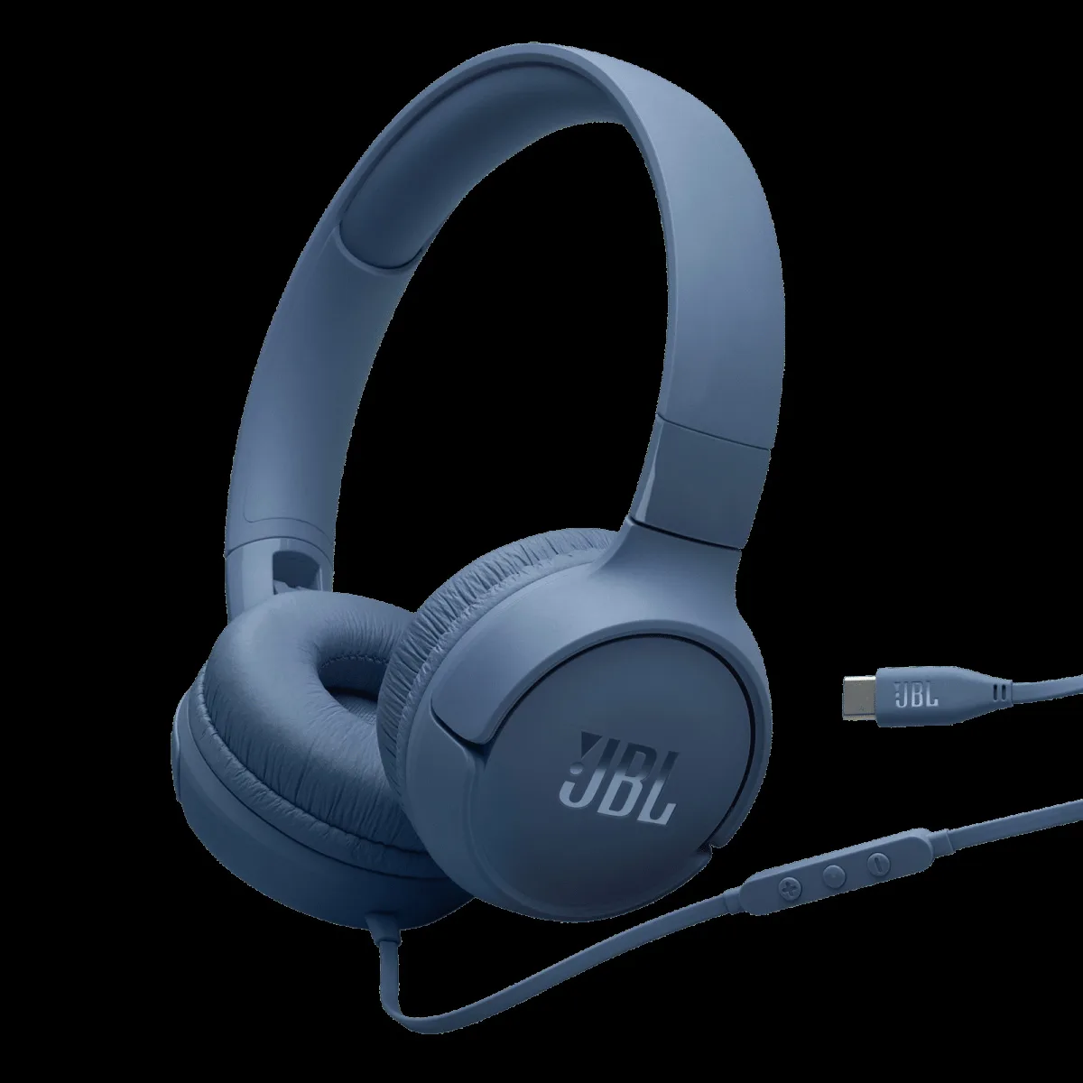 JBL Tune 520C JBLT520CBLU Wired Headphone with Mic (USB Type-C Connector, On Ear, Blue)