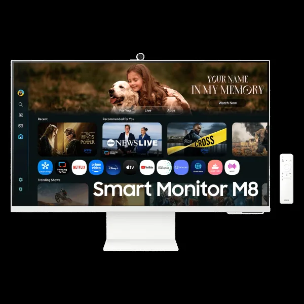 SAMSUNG M8 80 cm (32 inch) 4K Ultra HD VA Panel LED Ultra Wide Height Adjustable Monitor with Flicker-Free Technology