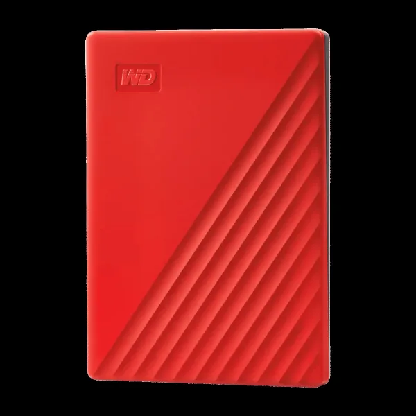 Western Digital My Passport 2TB USB (3.2) Portable Hard Disk Drive (Automatic Backup, Red)