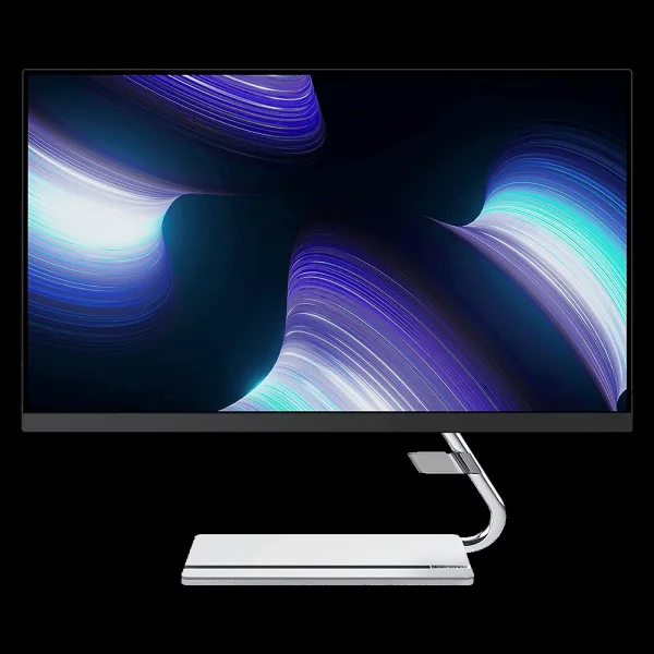 Lenovo Q24i-20 60.45 cm (23.8 inch) Full HD IPS Panel LCD 3-Side Near Edgeless Bezel Height Adjustable Monitor with AMD FreeSync Premium Technology