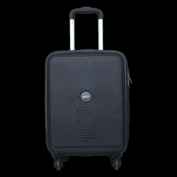 VIP Fiesta Strolly55 360JBK Polypropylene Trolley Bag (4 Wheels, FIESIS55JBK, Black)