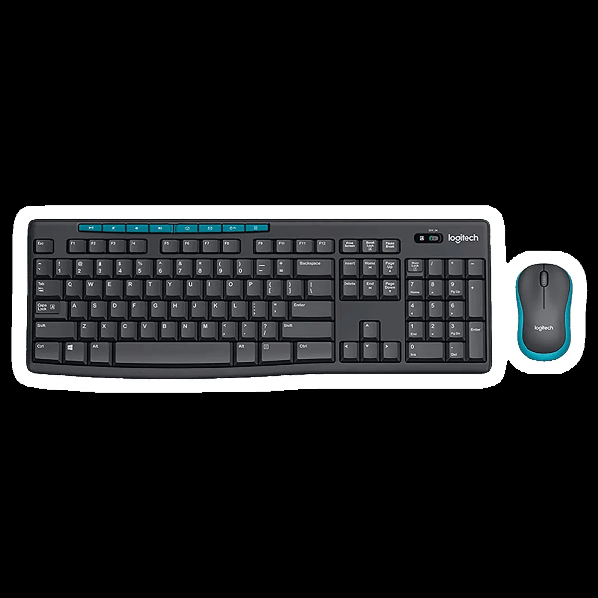 logitech MK275 Wireless Keyboard & Mouse Combo (Spill Resistant, Black)