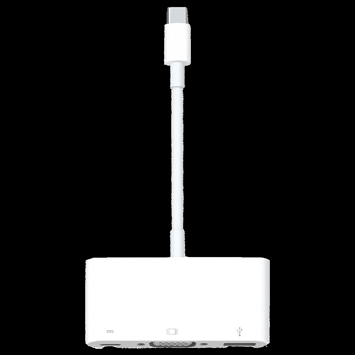 Apple USB Type C to USB Type A, VGA Port, Thunderbolt 3 USB C Multi-Port Adapter (Sync & Charge, White)