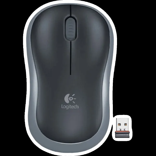 logitech M185 2.4GHz Wireless Smooth Optical Tracking Mouse (1000 DPI, Plug & Play, Grey)