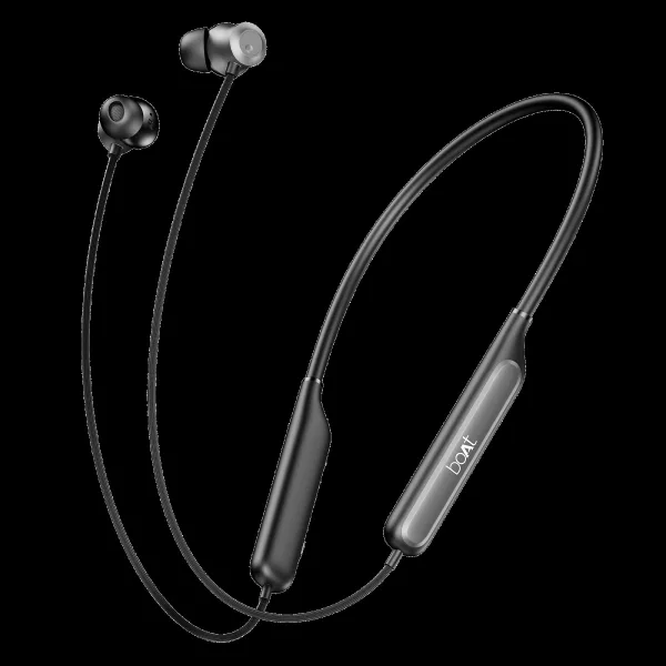 boAt Rockerz 210 Neckband with Active Noise Cancellation (IPX4 Water Resistant, Cinematic Spatial Audio, Onyx Black)