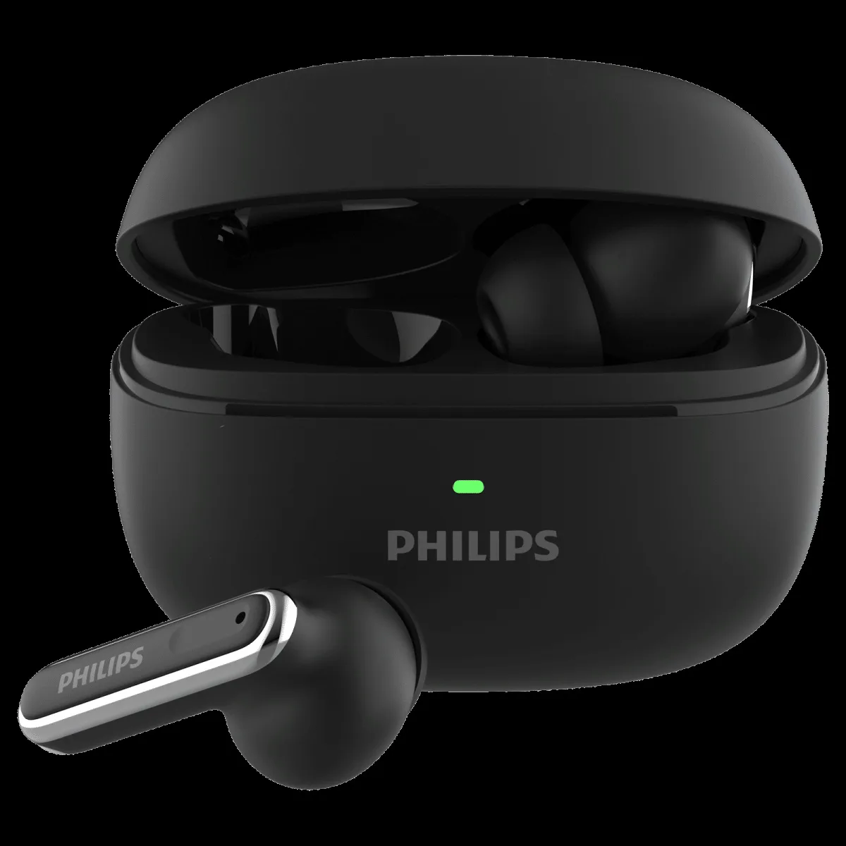 PHILIPS 1000 Series TWS Earbuds with Active Noise Cancellation (13mm Driver, Deep Black)