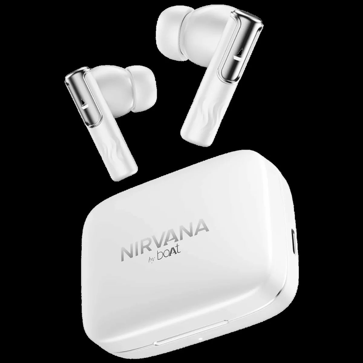 boAt Nirvana Ivy TWS Earbuds with Active Noise Cancellation (IPX5 Sweat Resistant, 360 Degree Spatial Audio, Gunmetal White)