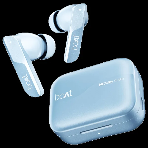 boAt Airdopes 800 TWS Earbuds with Environmental Noise Cancellation (IPX5 Water Resistant, ASAP Charge, Interstellar Blue)