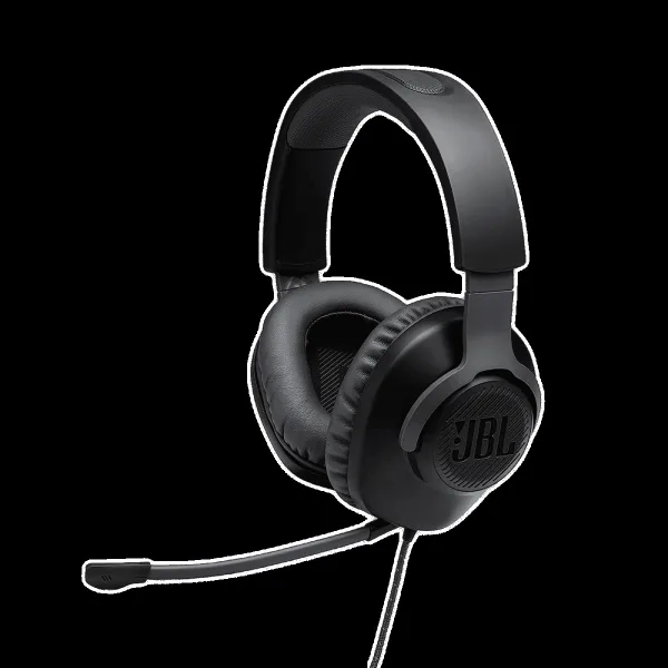 JBL Quantum 100 JBLQUANTUM100BLK Wired Headphone with Mic (3.5 mm Connector, On Ear, Black)