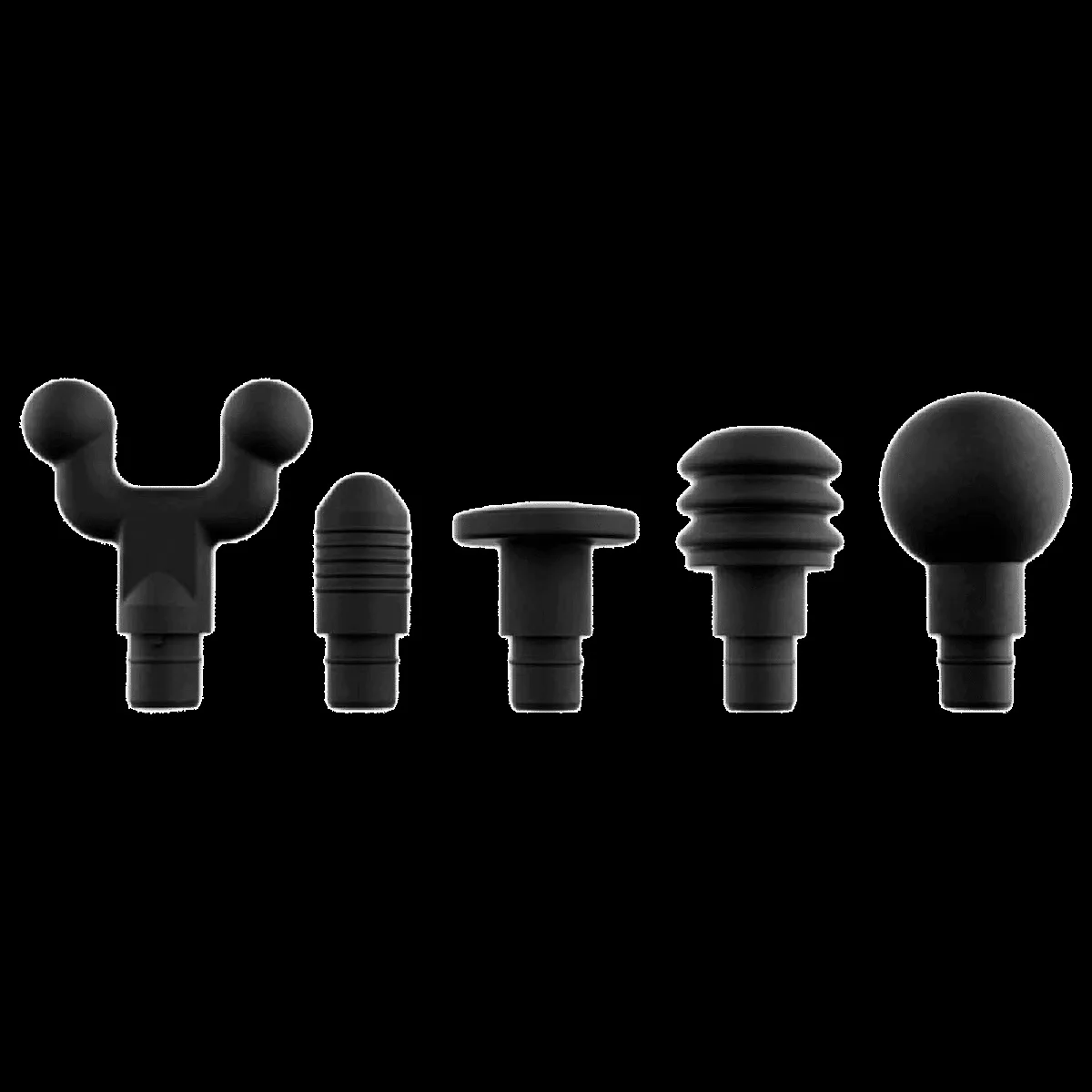 Hyperice Hypervolt 2 Massager Attachments (Five Head Attachments, 40015 038-00, Black)