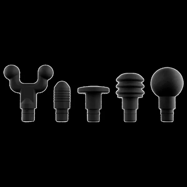 Hyperice Hypervolt 2 Massager Attachments (Five Head Attachments, 40015 038-00, Black)