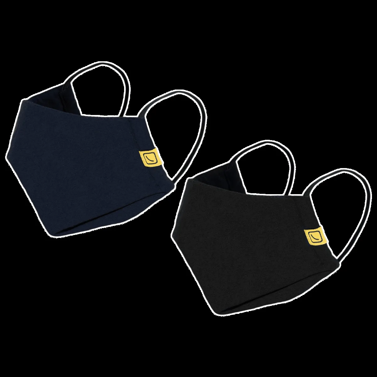 TRAVEL BLUE Cotton Face Mask (Pack of 2, 521, Black & Navy)