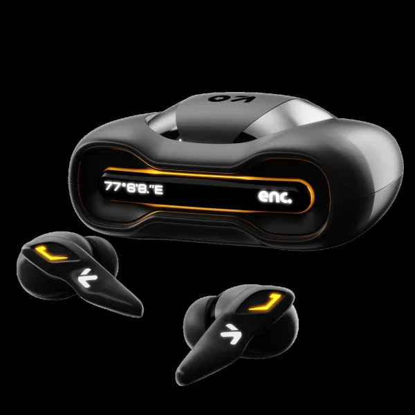 GOBOULT Ember TWS Earbuds with Environmental Noise Cancellation (IPX5 Water Resistant, Fast Charging, Black)