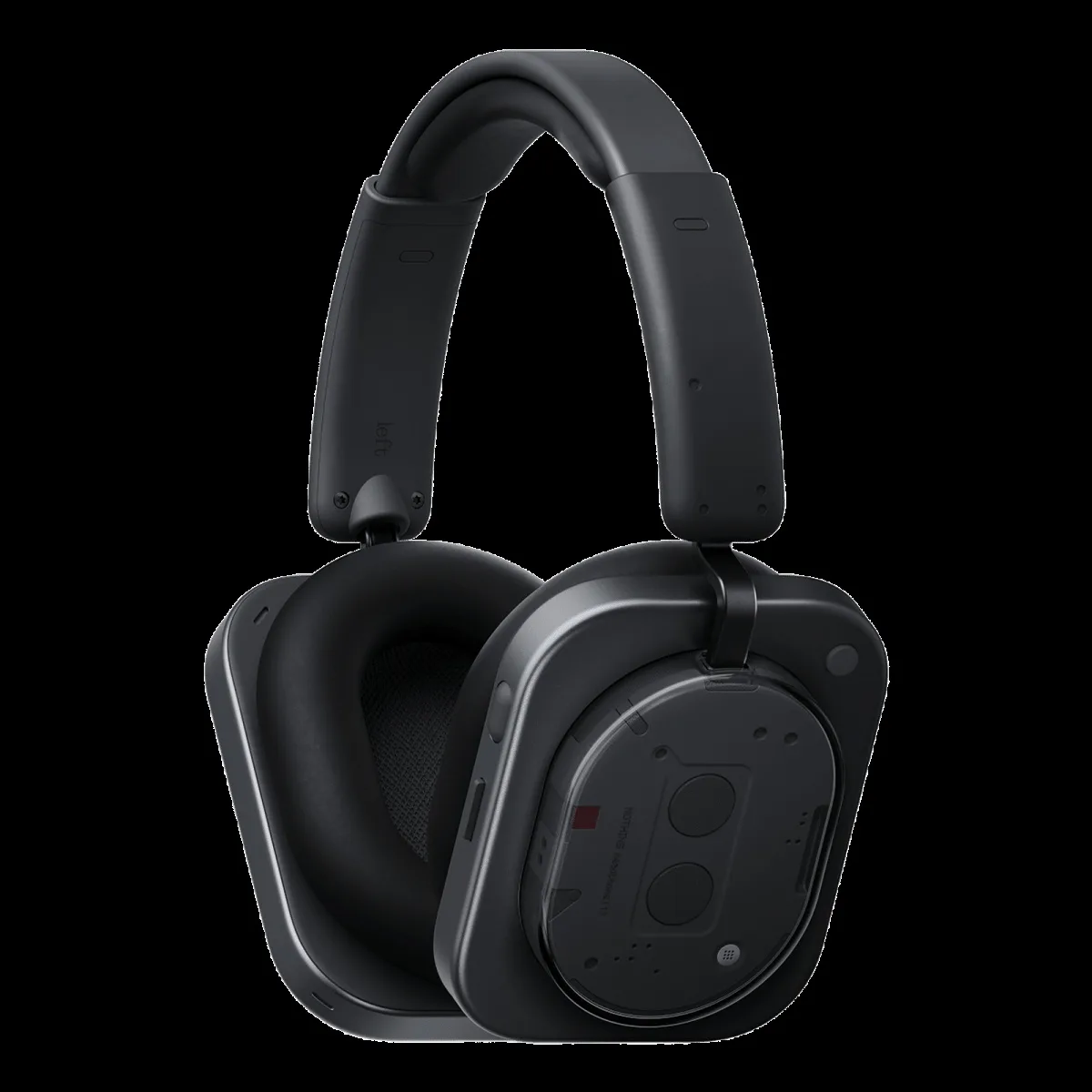 Nothing Headphone (1) A11300002 Bluetooth Headphone with Mic (Real-time Adaptive ANC, Over Ear, Black)