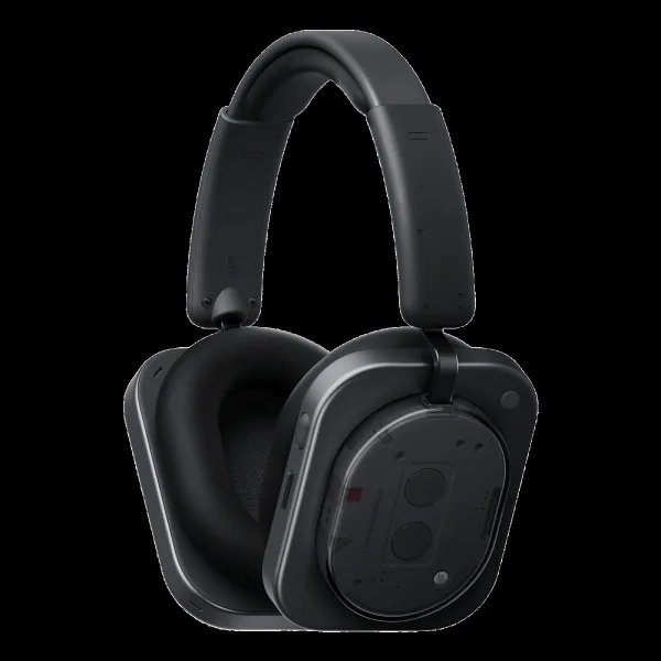 Nothing Headphone (1) A11300002 Bluetooth Headphone with Mic (Real-time Adaptive ANC, Over Ear, Black)