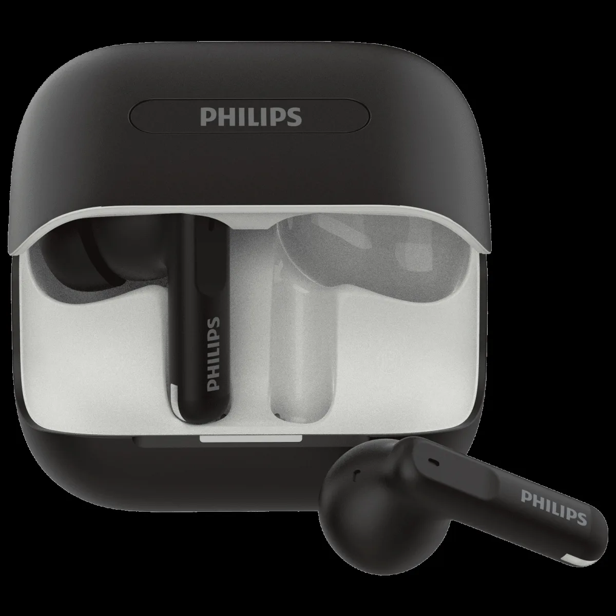 PHILIPS 1000 Series TWS Earbuds with Active Noise Cancellation (50 Hours Playtime, Deep Black)