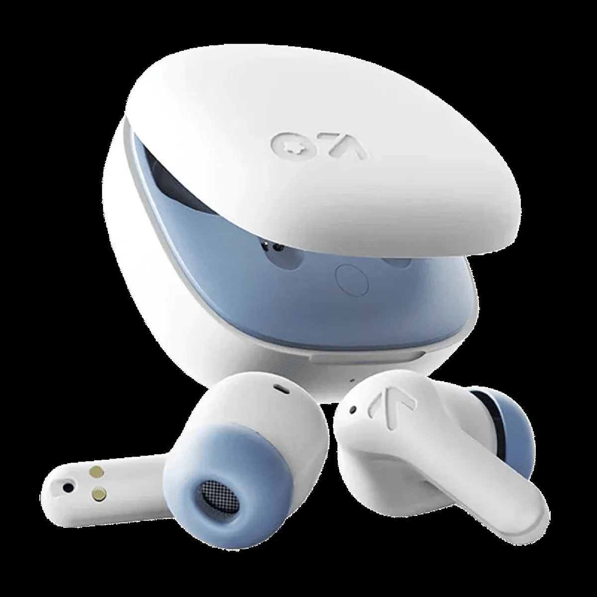 GOBOULT Cyborg TWS Earbuds with Environmental Noise Cancellation (IPX5 Water Resistant, Fast Charging, Blue Ice)