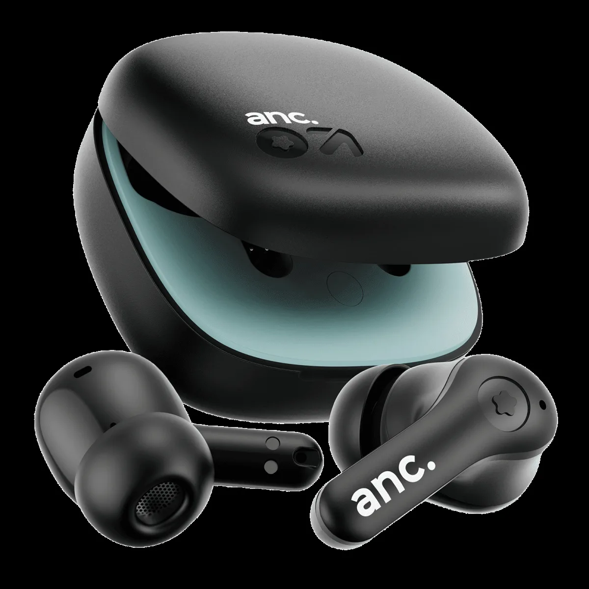 GOBOULT Klarity 4 FGTW245BLK TWS Earbuds with Active Noise Cancellation (IPX5 Water Resistant, Fast Charging, Black)