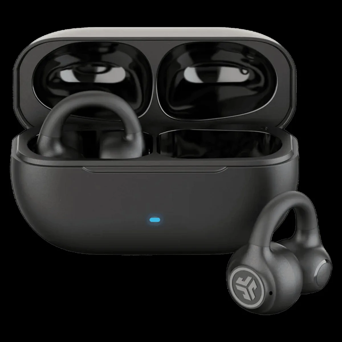 JLAB Flex Open TWS Earbuds with Active Noise Cancellation (IPX4 Splashproof, Google Fast Pair, Black)