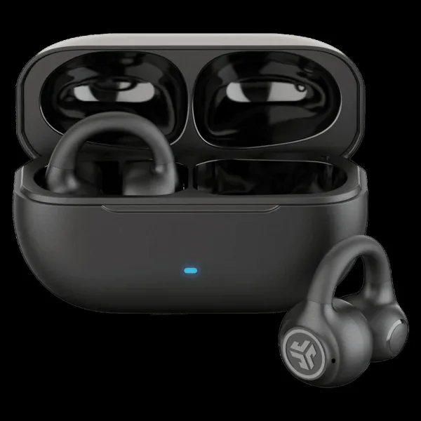 JLAB Flex Open TWS Earbuds with Active Noise Cancellation (IPX4 Splashproof, Google Fast Pair, Black)