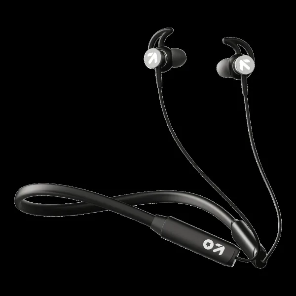 GOBOULT GX Charge RGNB156BLK Neckband with Environmental Noise Cancellation (IPX5 Water Resistant, Fast Charging, Black)
