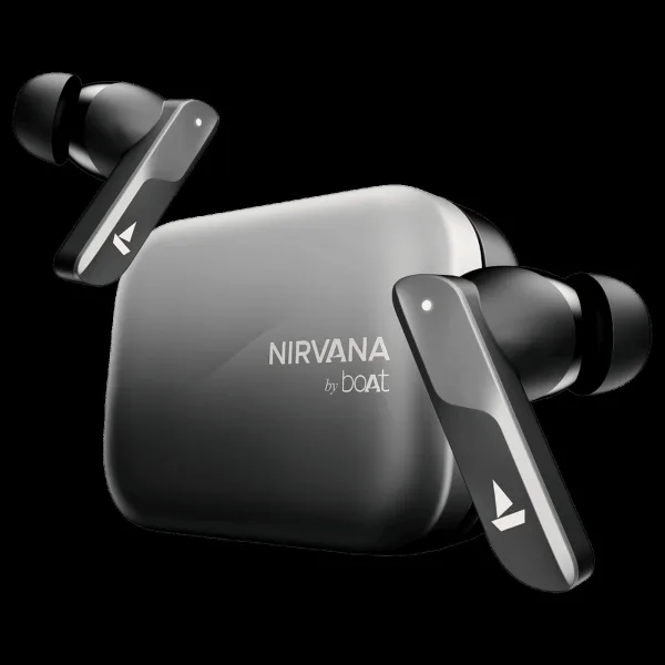 boAt Nirvana X TWS Earbuds with AI Noise Cancellation (IPX5 Water Resistant, Fast Charge, Cosmic Onyx)