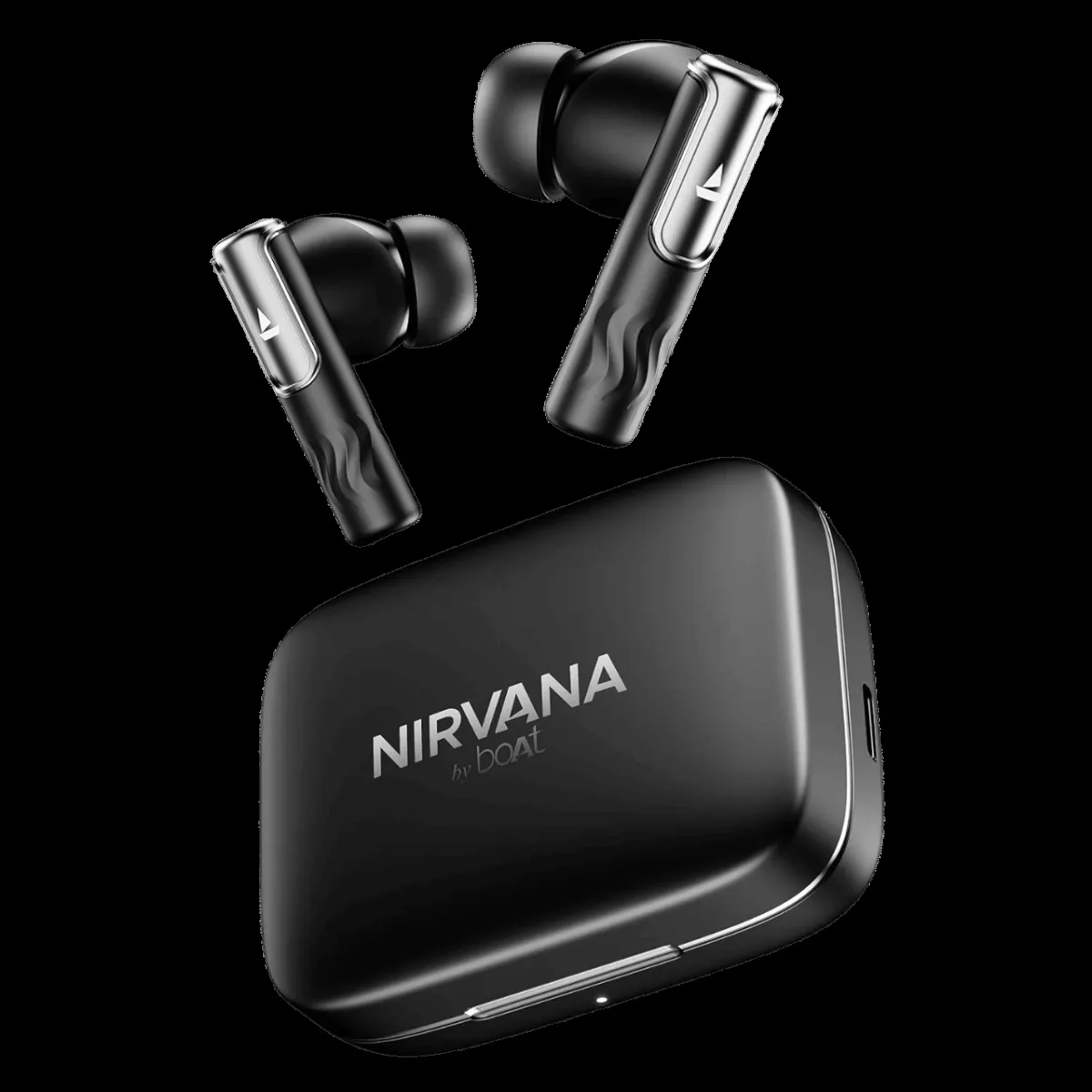 boAt Nirvana Ivy TWS Earbuds with Active Noise Cancellation (IPX5 Sweat Proof, 360 Degree Spatial Audio, Gunmetal Black)