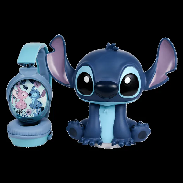 VOLKANO Disney Stitch DY-5060-ST Bluetooth Headphone with Mic (Kids Friendly Volume, Over Ear, Blue)